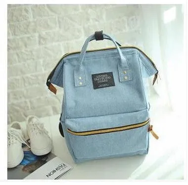 DIDA BEAR Fashion Women Backpacks Female Denim School Bag For Teenagers Girls Travel Rucksack Kanken Space Backpack Sac A Dos